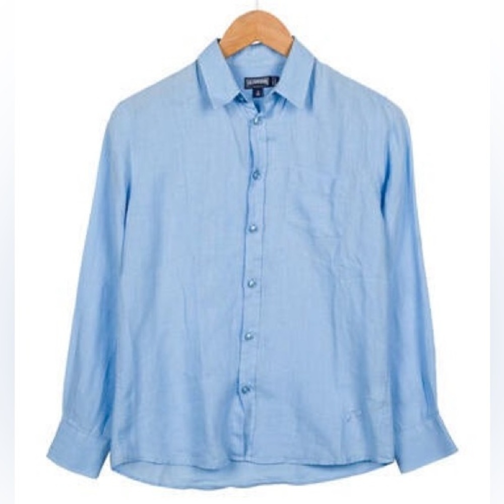 Vilebrequin Kids Boys' Linen Button-Up Shirt Sz 10